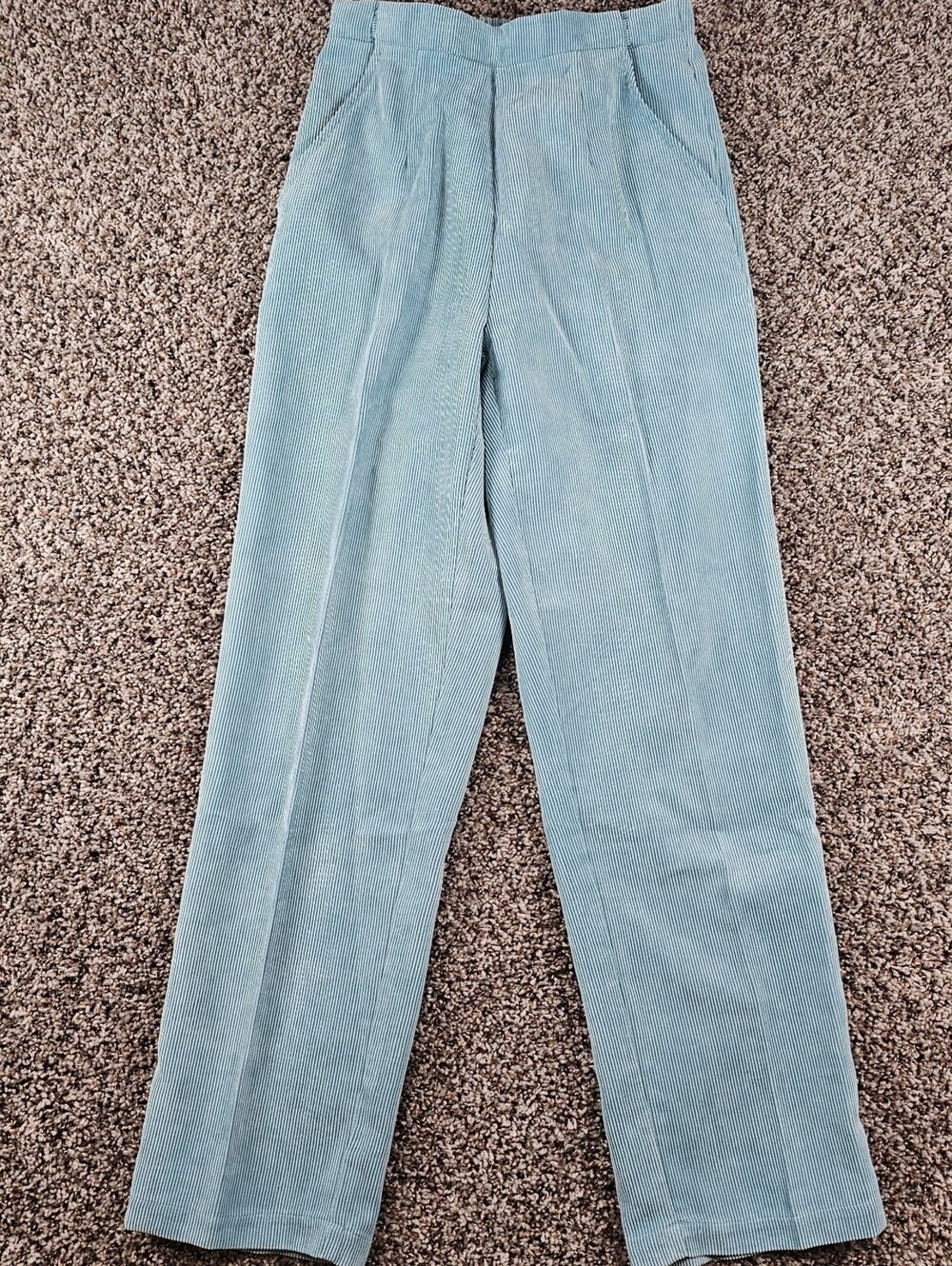 Vintage Haband womens Sz 8 Pull On Dress Pants Light Blue Straight Leg